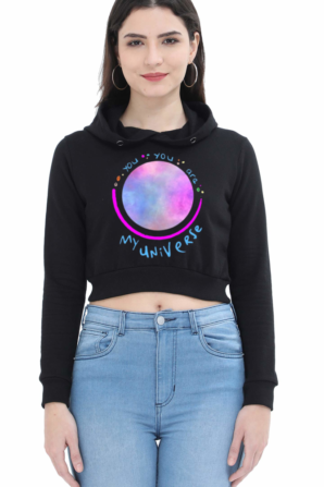 Coldplay My Universe Crop Hoodie - Image 2