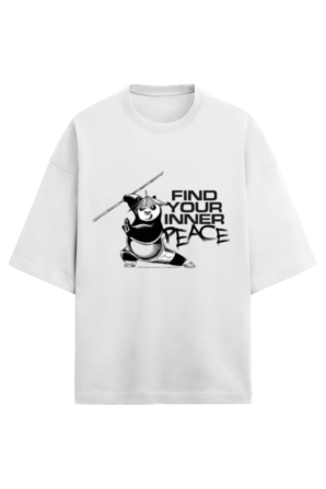 Unisex Find Your Peace Panda Oversized T-shirt - Image 5