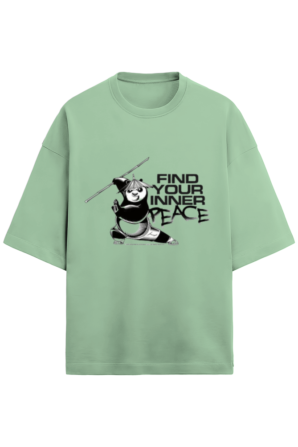 Unisex Find Your Peace Panda Oversized T-shirt