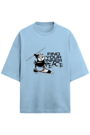 Unisex Find Your Peace Panda Oversized T-shirt - Image 3